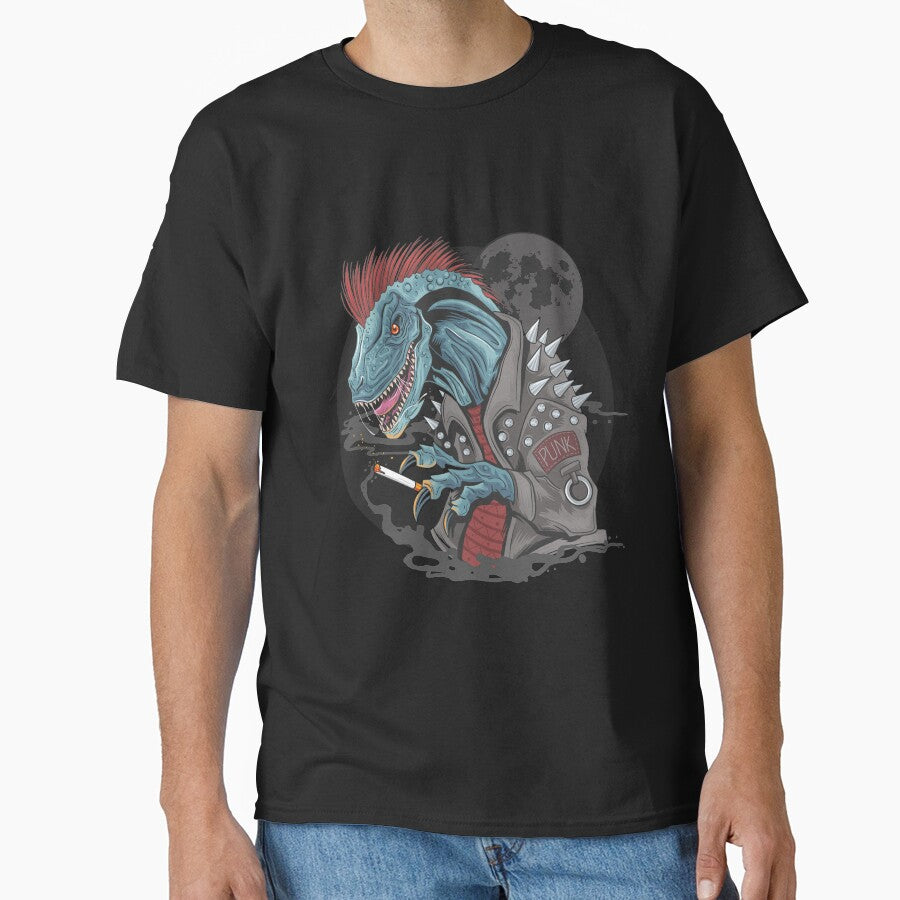 Dinosaur Punk Raptor t-rex element vector by teemix T-Shirts, Hoodie, Sweatshirt | BlankRebels.com (Image 1)