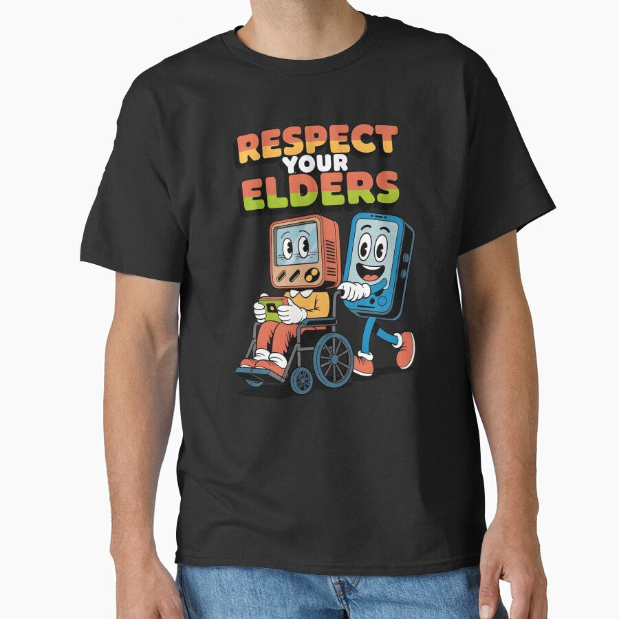 Respect Your Elders Gaming Control Retro – Vintage Gamer Humor by Redgiant87x T-Shirts, Hoodie, Sweatshirt (Image 1)