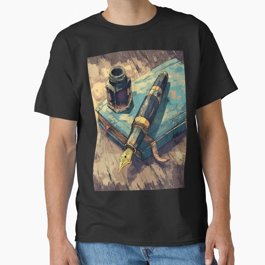 Elegant Dark Academia Fountain Pen by bapupa T-Shirts, Hoodie, Sweatshirt | BlankRebels.com (Image 1)