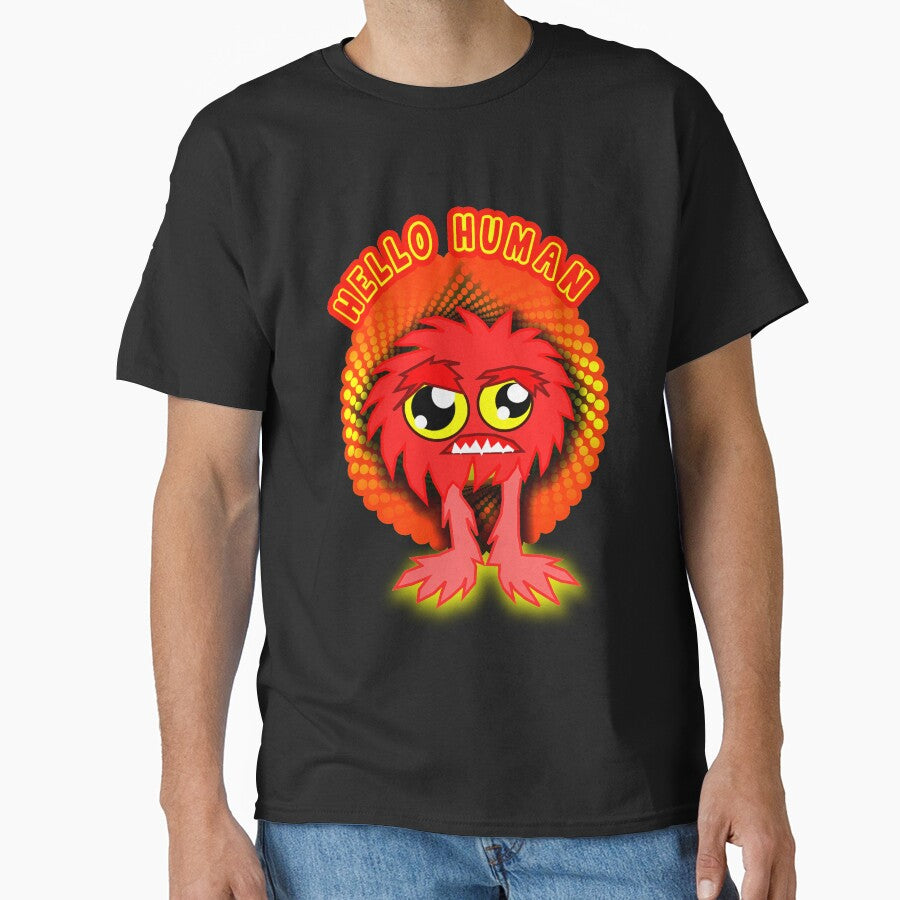 hello human, monster by ESAMSTORE T-Shirts, Hoodie, Sweatshirt | BlankRebels.com (Image 1)
