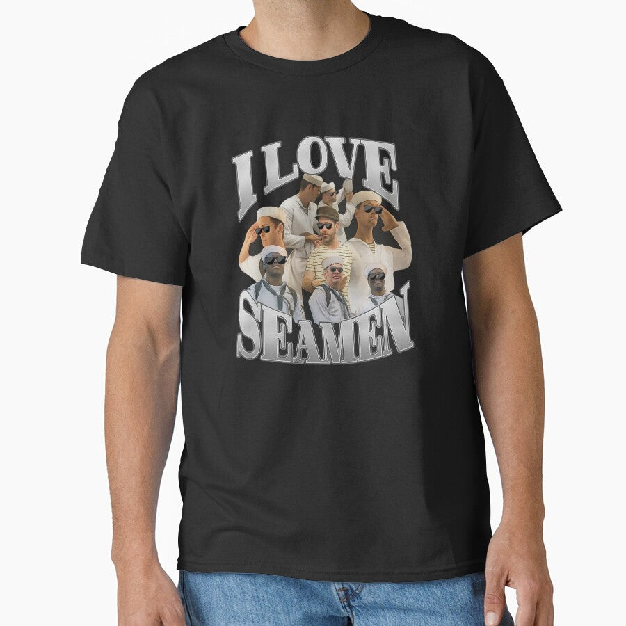 I Love Seamen – Funny Vintage Bootleg Meme Shirt by Fiebertraum Fashion