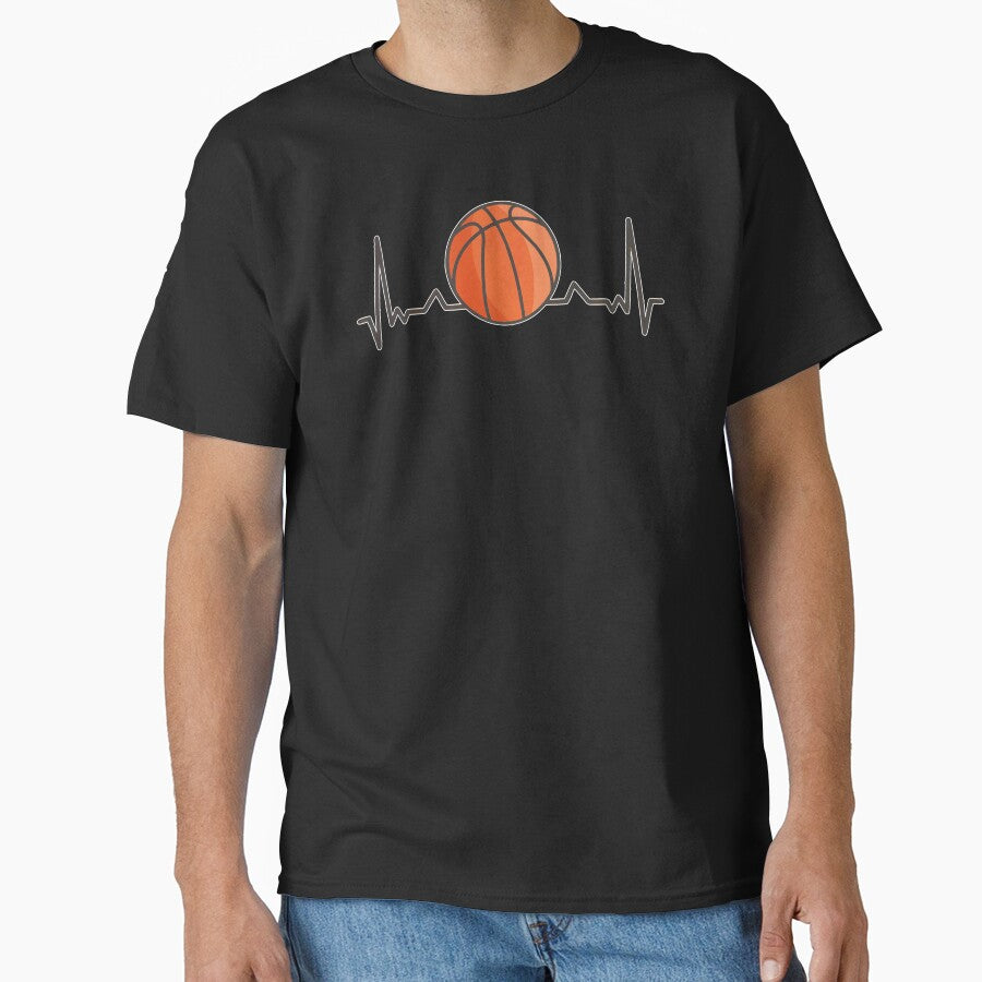 Basketball heartbeat by zaher97 T-Shirts, Hoodie, Sweatshirt | BlankRebels.com (Image 1)