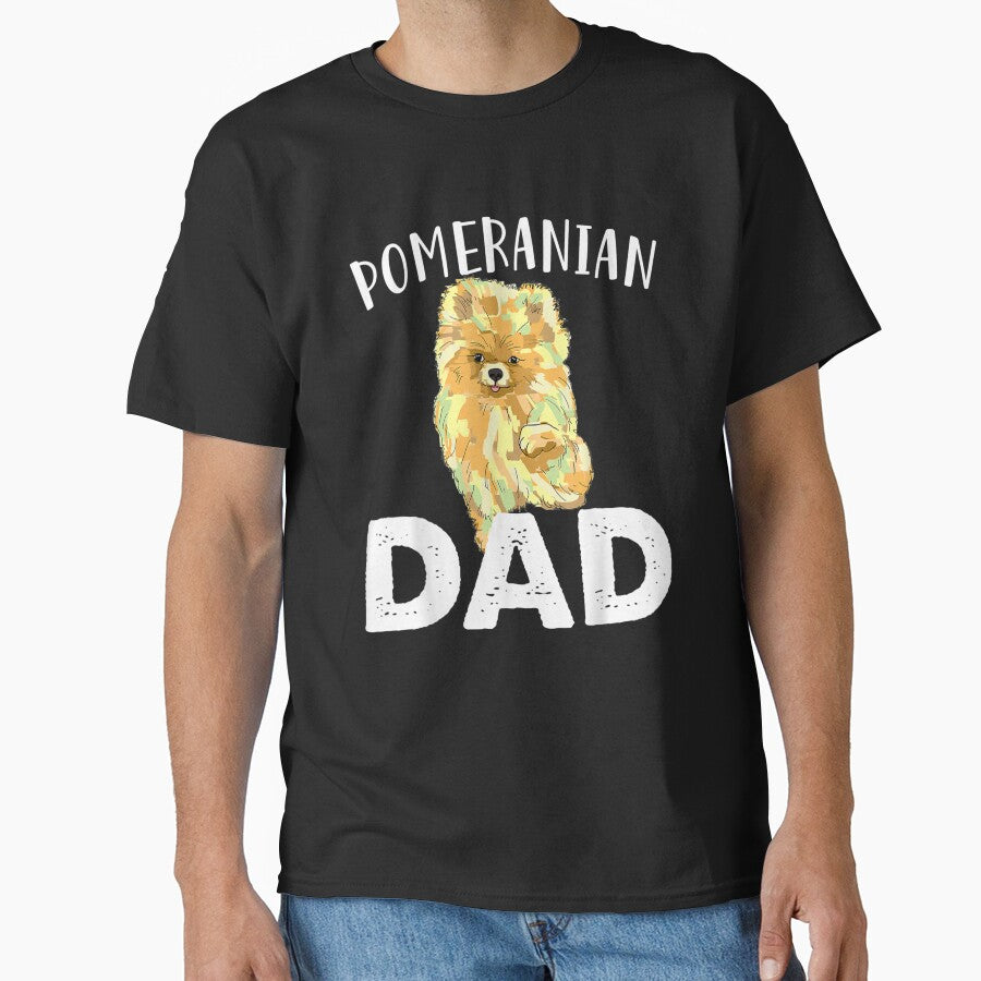 Funny Pomeranian Dad, Cute Love Dogs Gifts Men Father Day by FideliaShop T-Shirts, Hoodie, Sweatshirt (Image 1)