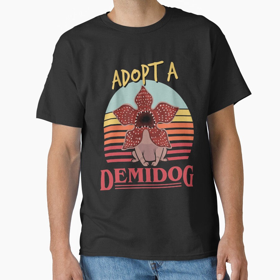 Adopt a Demodog Funny Vintage Dog Lovers Design by simplytldr T-Shirts, Hoodie, Sweatshirt | BlankRebels.com (Image 1)