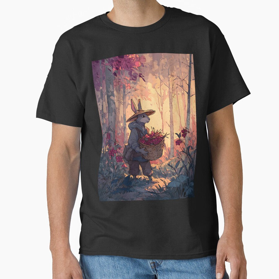 Cottagecore Art: Bunny's Berry Basket by bapupa T-Shirts, Hoodie, Sweatshirt | BlankRebels.com (Image 1)