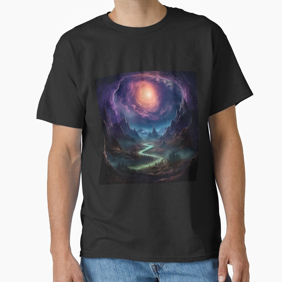 Dark Fantasy Landscape Wormhole Sky T-Shirts, Hoodie, Sweatshirt