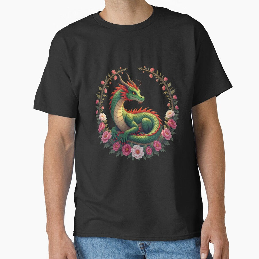 Flower Dragon Art by Planetporridge T-Shirts, Hoodie, Sweatshirt | BlankRebels.com (Image 1)