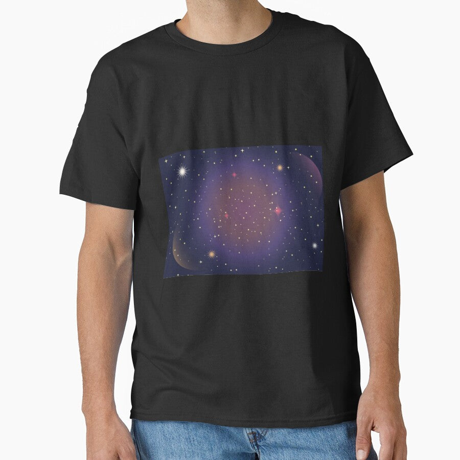 starry night sky with stars, gradient galaxy background by SabinArt T-Shirts, Hoodie, Sweatshirt | BlankRebels.com (Image 1)