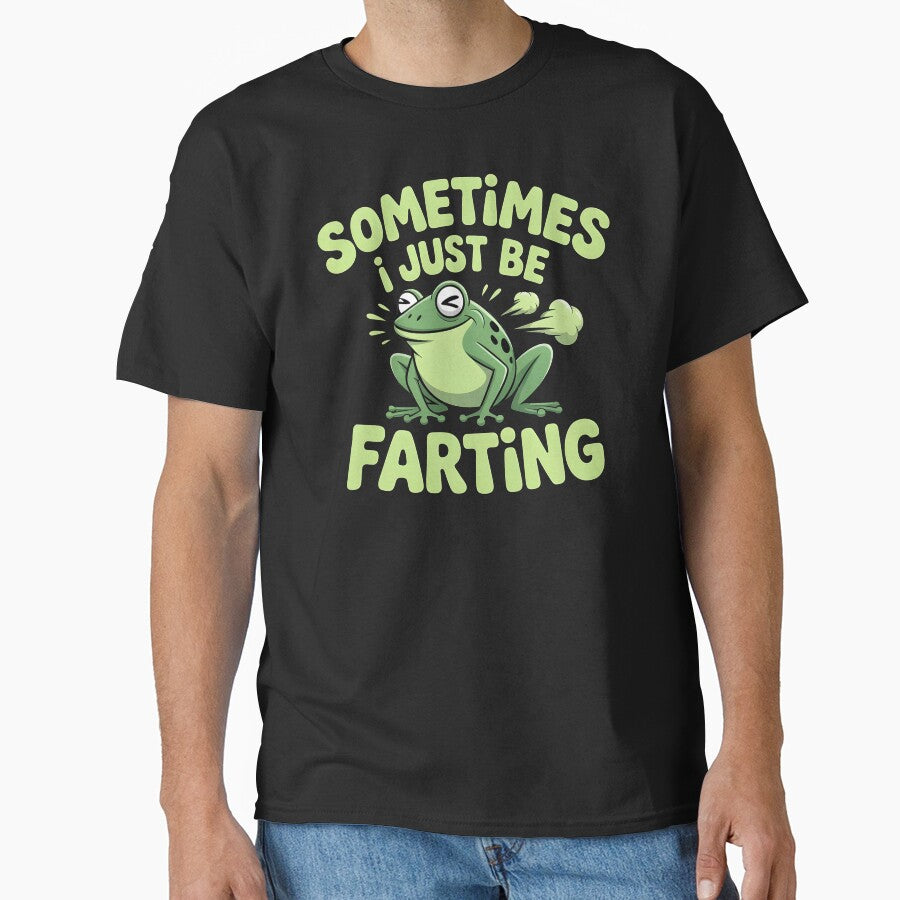 Sometimes I Just Be Farting Funny Vintage Frog – Silly Frog Joke Design by Redgiant87x T-Shirts, Hoodie, Sweatshirt (Image 1)