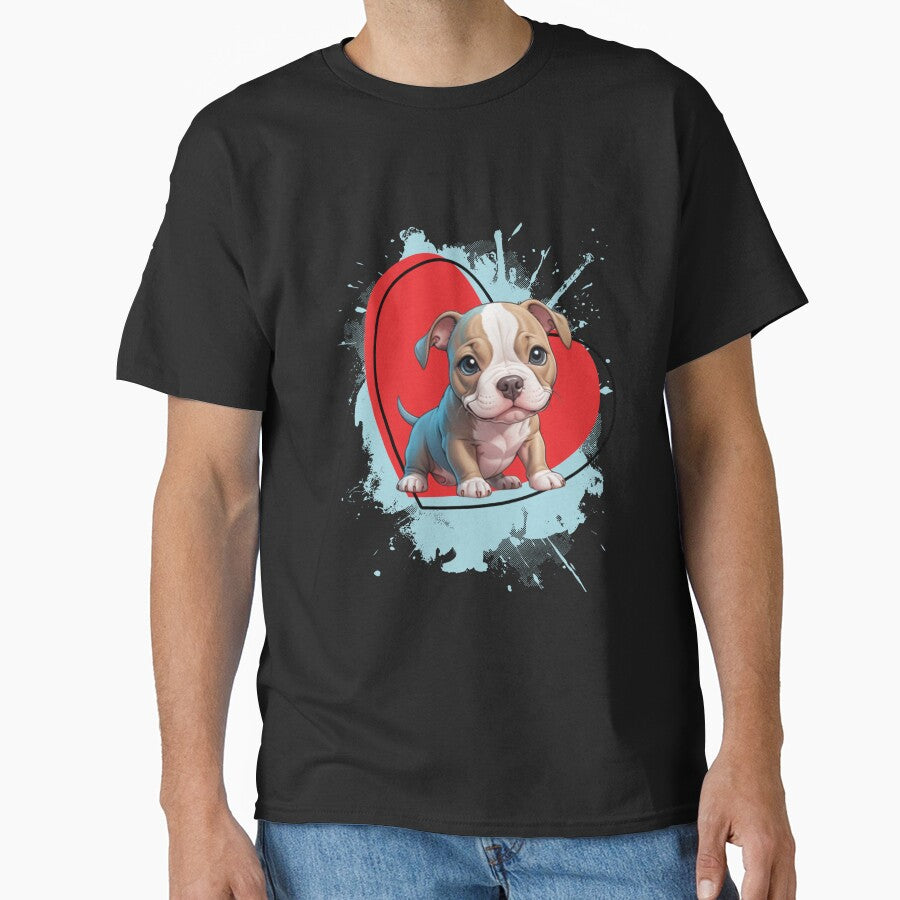 Cute Kawaii Pitbull Dog Puppy by Ecmoprints T-Shirts, Hoodie, Sweatshirt | BlankRebels.com (Image 1)