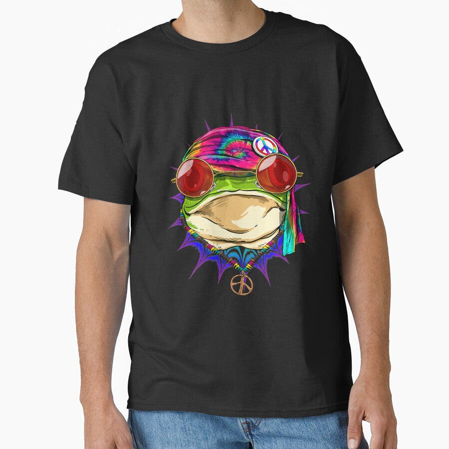 Hippie Frog Toad Tie Dye Peace Sign Psychedelic Frog Lover 4 by FamilyRoyal T-Shirts, Hoodie, Sweatshirt (Image 1)