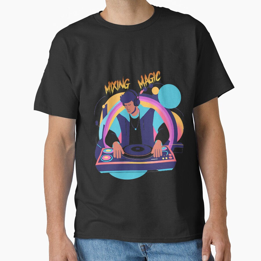 Mixing Magic – Neon DJ Illustration by Teehiv T-Shirts, Hoodie, Sweatshirt | BlankRebels.com (Image 1)