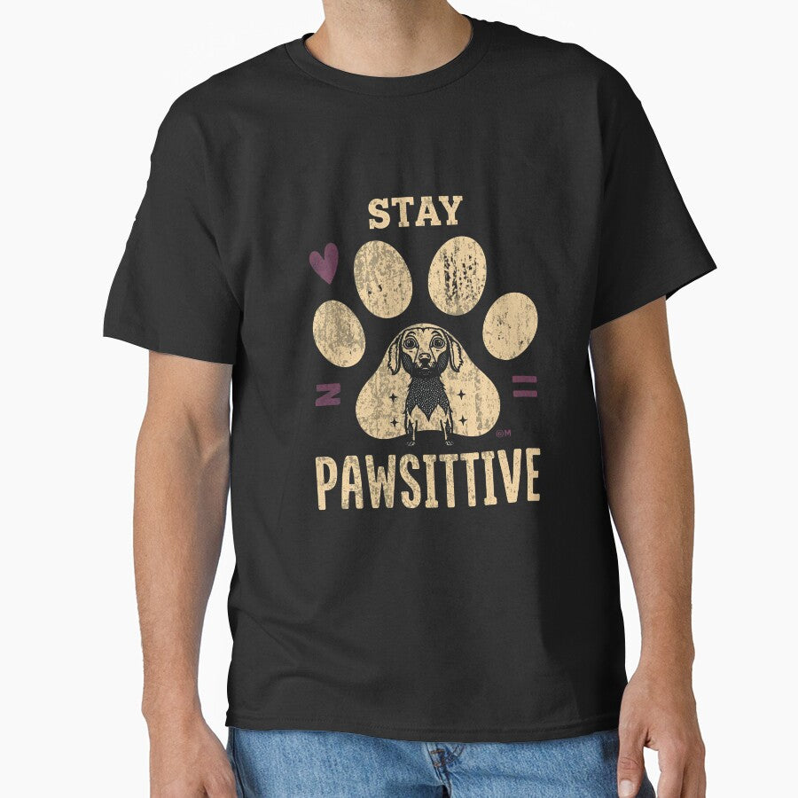 Stay pawsitive by whatthefoxsays T-Shirts, Hoodie, Sweatshirt | BlankRebels.com (Image 1)