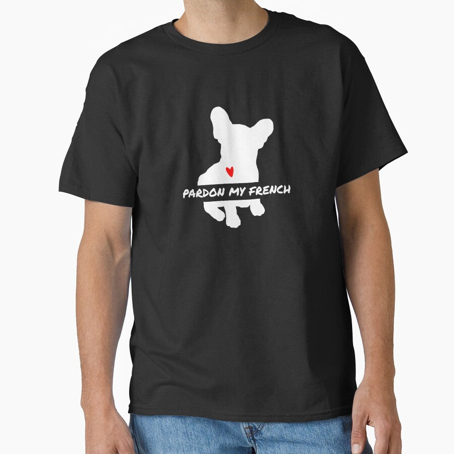 Funny Pardon my French Frenchie Bulldog Design French Bulldog Dog Lover Owner by enjoytheshirt T-Shirts,... (Image 1)