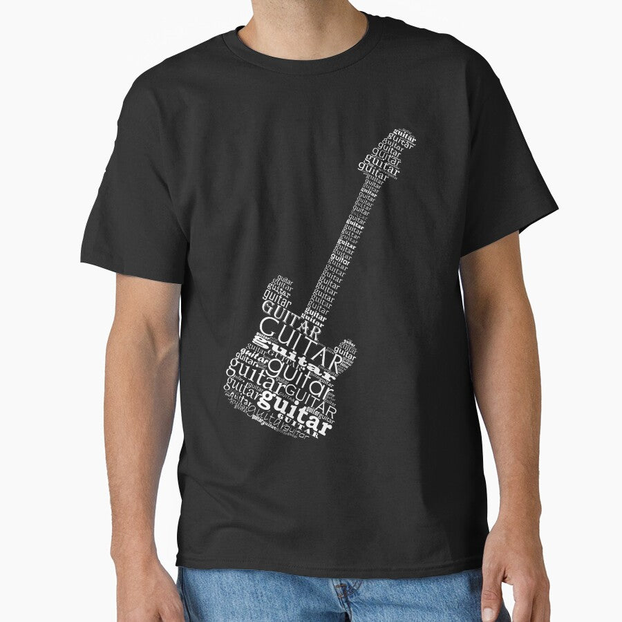 Typographic guitar by adiosmillet T-Shirts, Hoodie, Sweatshirt | BlankRebels.com (Image 1)