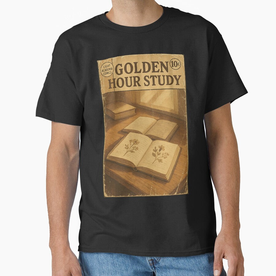 Light Academia: Golden hour study by bapupa T-Shirts, Hoodie, Sweatshirt | BlankRebels.com (Image 1)