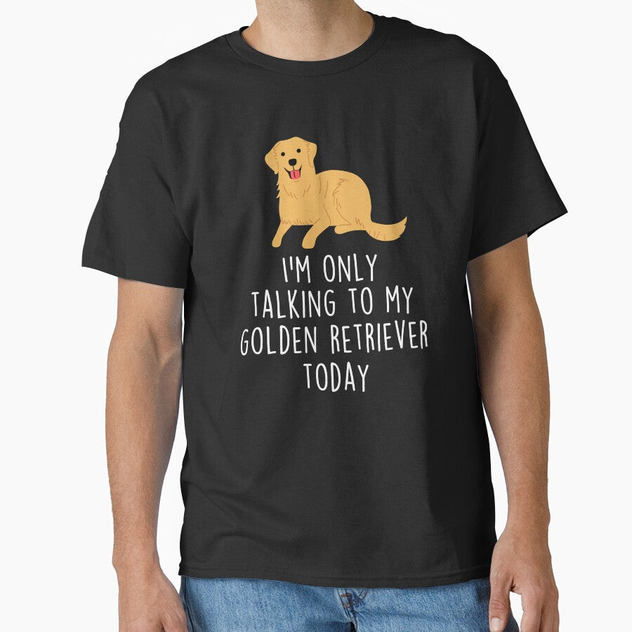 Golden Retriever Dog Talking To by Clara Hollins T-Shirts, Hoodie, Sweatshirt | BlankRebels.com (Image 1)