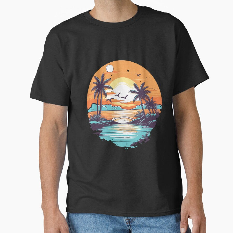 Summer Sunset Landscape: Breathtaking Sceneries to Soothe Your Soul by Koji2R T-Shirts, Hoodie, Sweatshirt (Image 1)