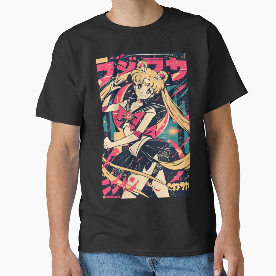 Sailor Moon Retro Warned Poster by AnimeArsenalPrints T-Shirts, Hoodie, Sweatshirt | BlankRebels.com (Image 1)