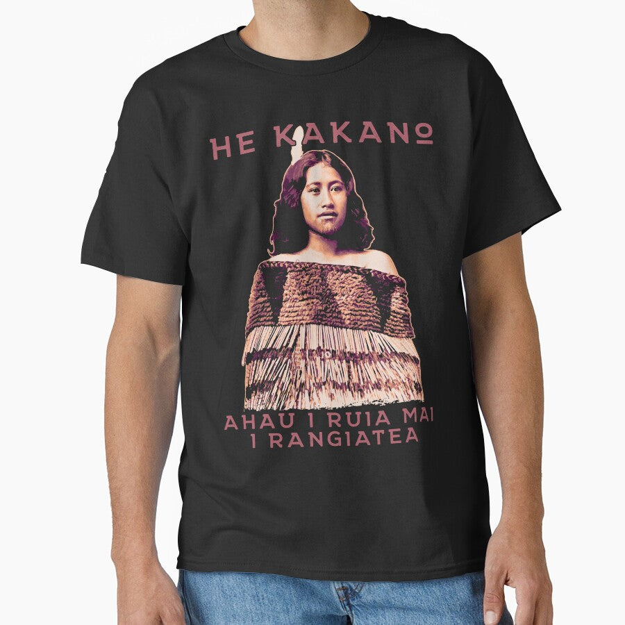 Maori Language Proverb "Rangiatea". Traditional Maori Vintage Costume Portrait by Proverbial Wisdom Design