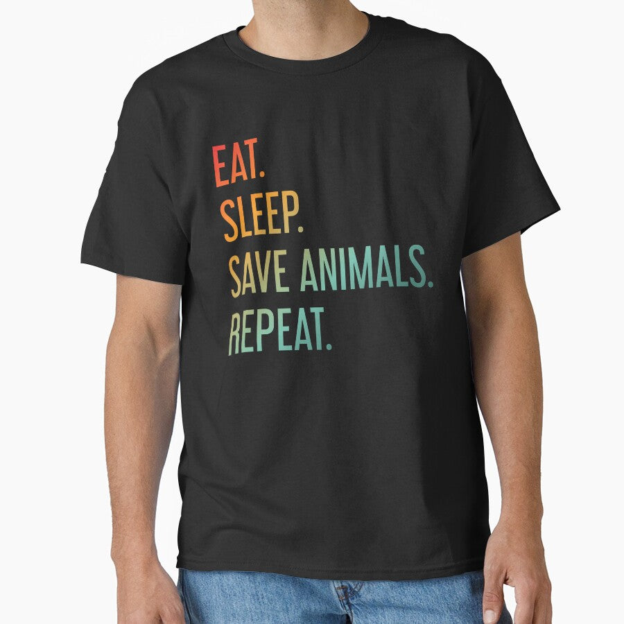 Eat Sleep Save Animals Repeat by ChicGraphix T-Shirts, Hoodie, Sweatshirt | BlankRebels.com (Image 1)