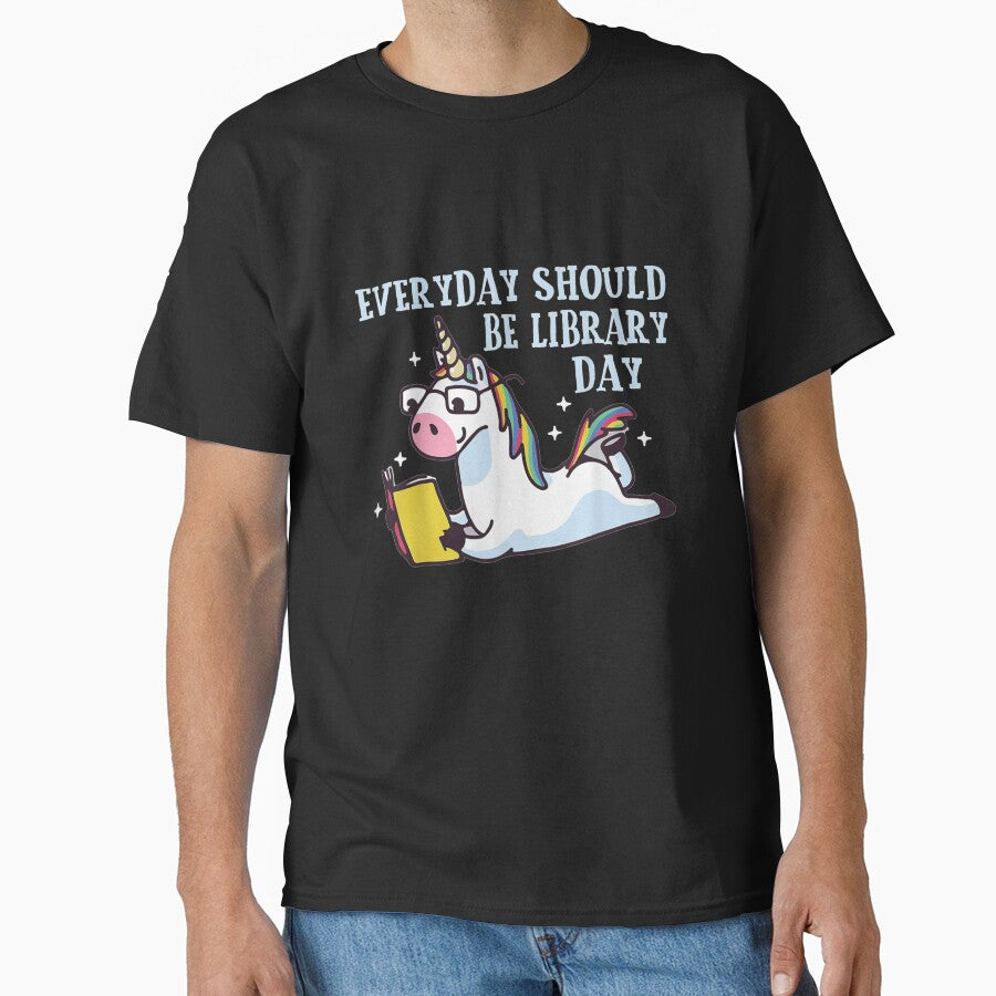 Cute Unicorn Reading Book Librarian Lover Library 2019 Gift T Shirt by ShayDuffin Hoodie, Sweatshirt (Image 1)