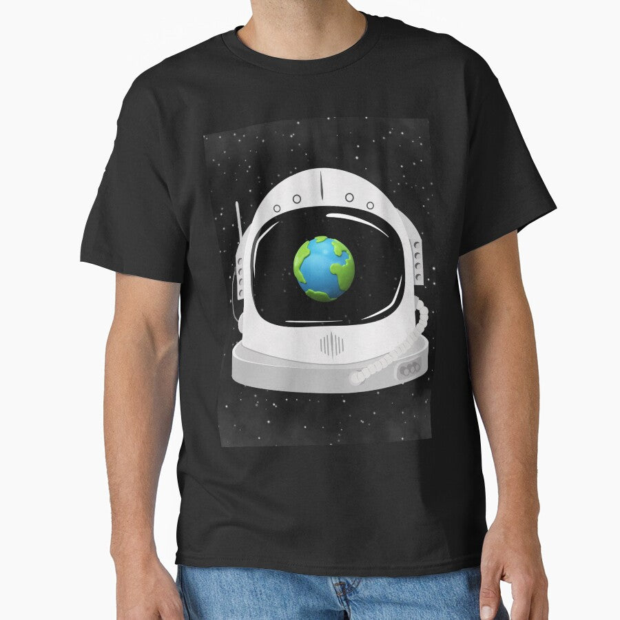 ASTRONAUT GRAPHIC EARTH HELMET DESIGN by OnlineTshirtMan T-Shirts, Hoodie, Sweatshirt | BlankRebels.com (Image 1)