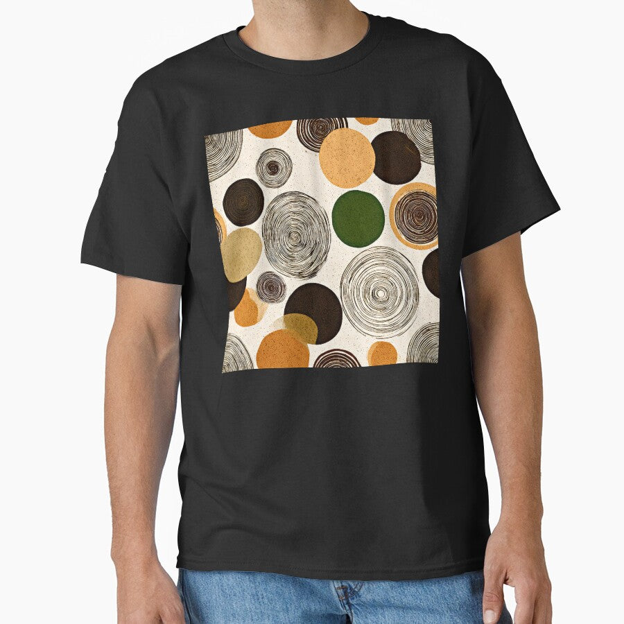 Boho-Inspired Earthtone-Colored Circles Abstract Scattered Pattern by DEC02