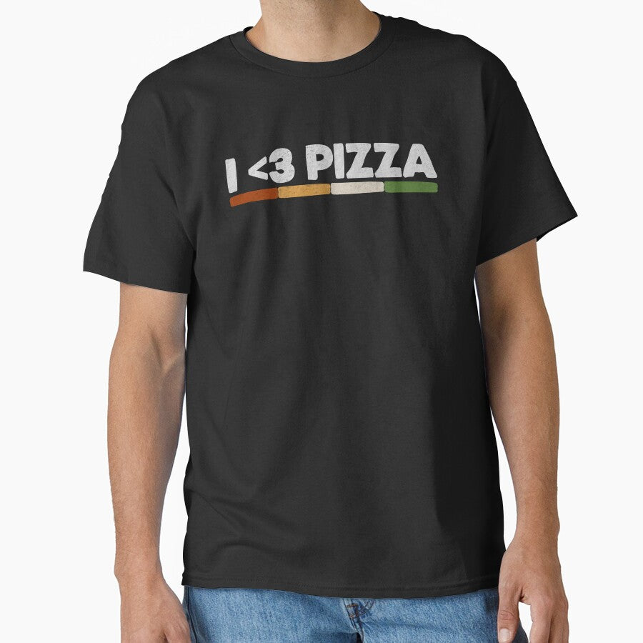 I <3 Pizza, Retro Pizza Lover Graphic Tee - Pizza Is Love by fooderiffic Hoodie, Sweatshirt | BlankRebels.com (Image 1)