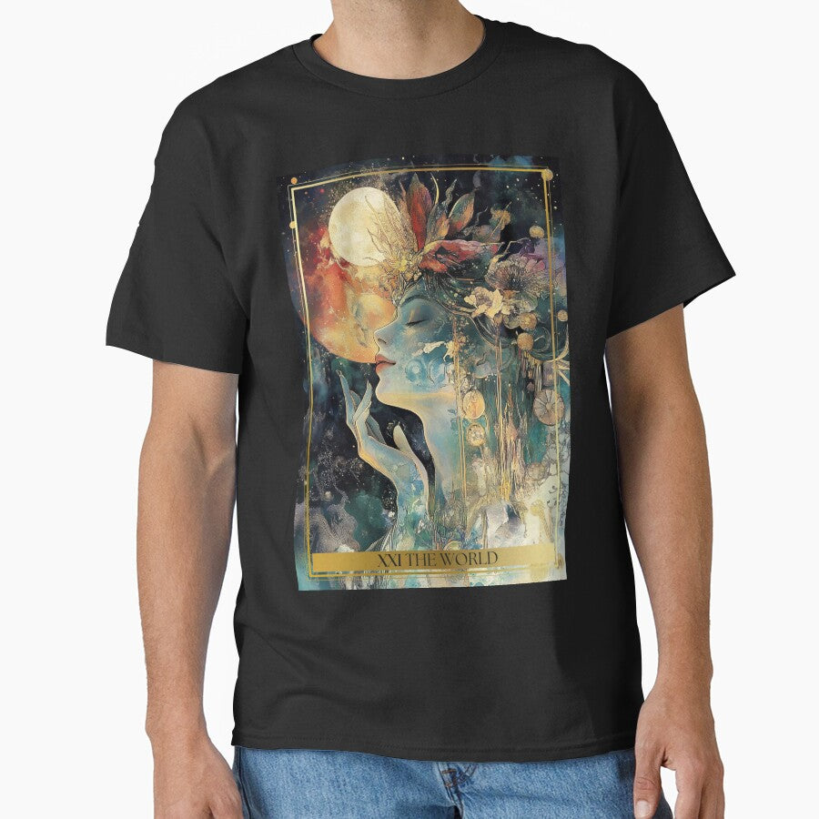 XXI The World Tarot Card Illustration by Thunderg1rl T-Shirts, Hoodie, Sweatshirt | BlankRebels.com (Image 1)