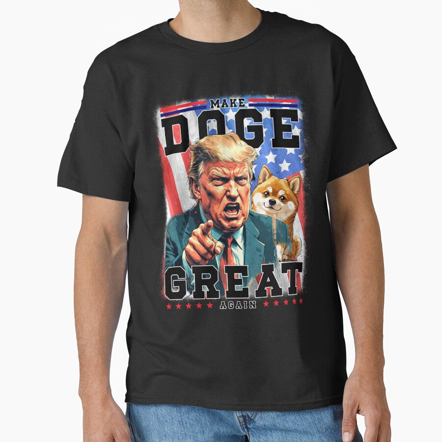 Make Doge Great Again PNG | Funny Trump Doge Meme Digital Download | Dogecoin Crypto Meme Art | USA Patriotic... (Image 1)