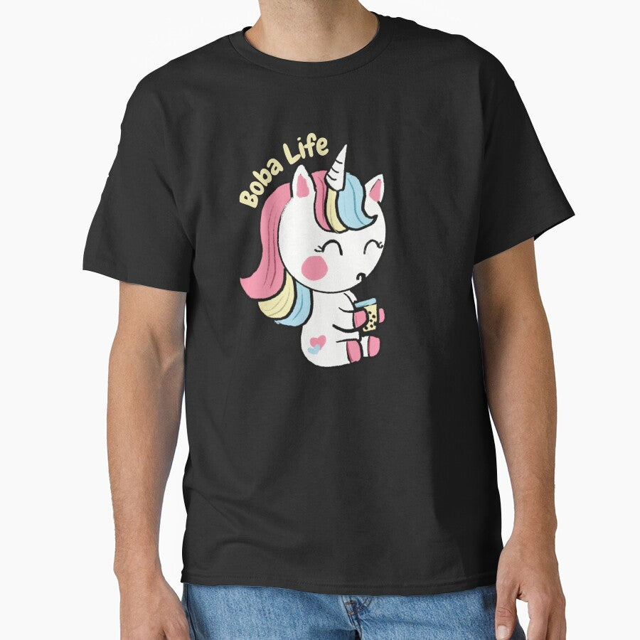 Boba Life boba tea lover Unicorn by Artistusha T-Shirts, Hoodie, Sweatshirt | BlankRebels.com (Image 1)