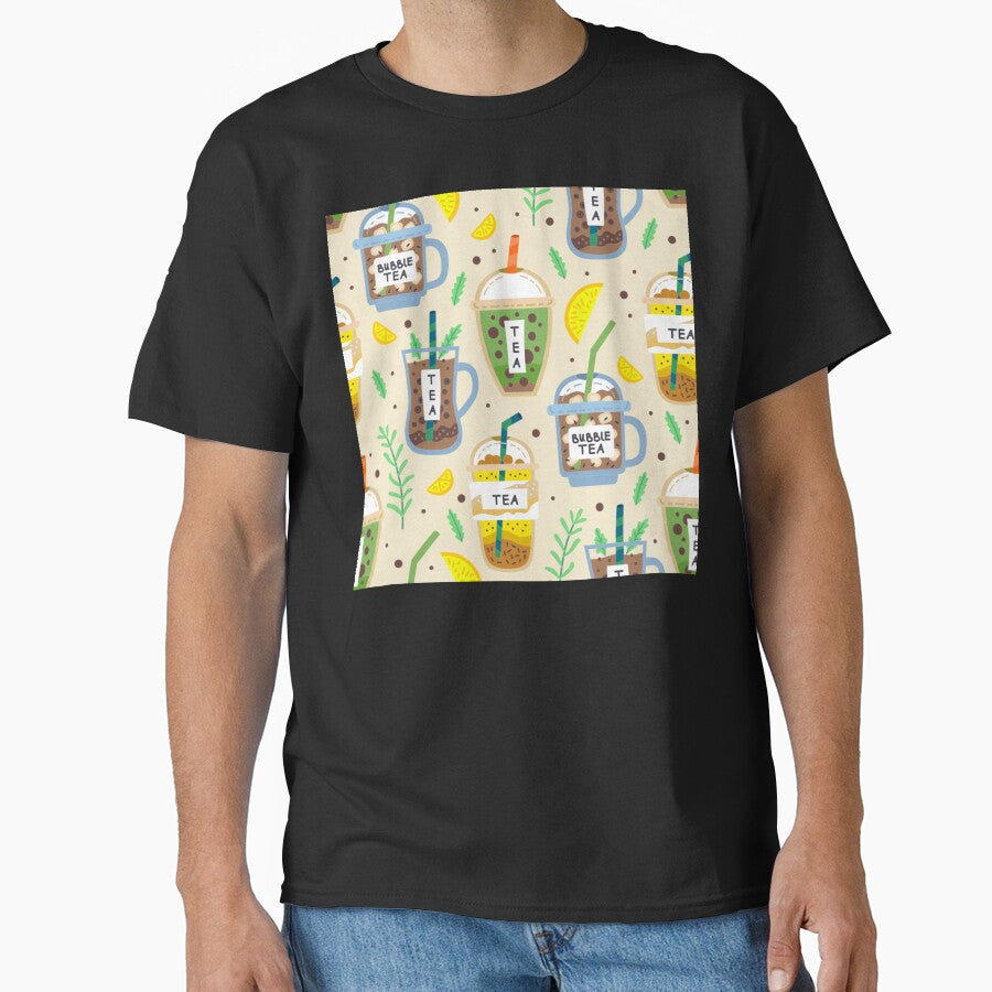 Bubble Tea Pattern by antevasinart T-Shirts, Hoodie, Sweatshirt | BlankRebels.com (Image 1)
