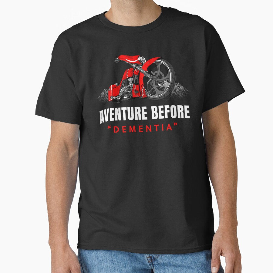 Adventure before dementia, Touring motorcycle, by Lekrock T-Shirts, Hoodie, Sweatshirt | BlankRebels.com (Image 1)