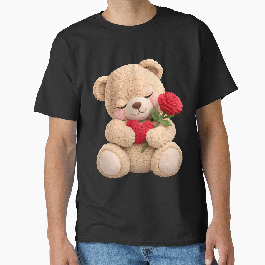 Valentine Bear Crochet Valentines Bear Roses by KroghDs T-Shirts, Hoodie, Sweatshirt | BlankRebels.com (Image 1)