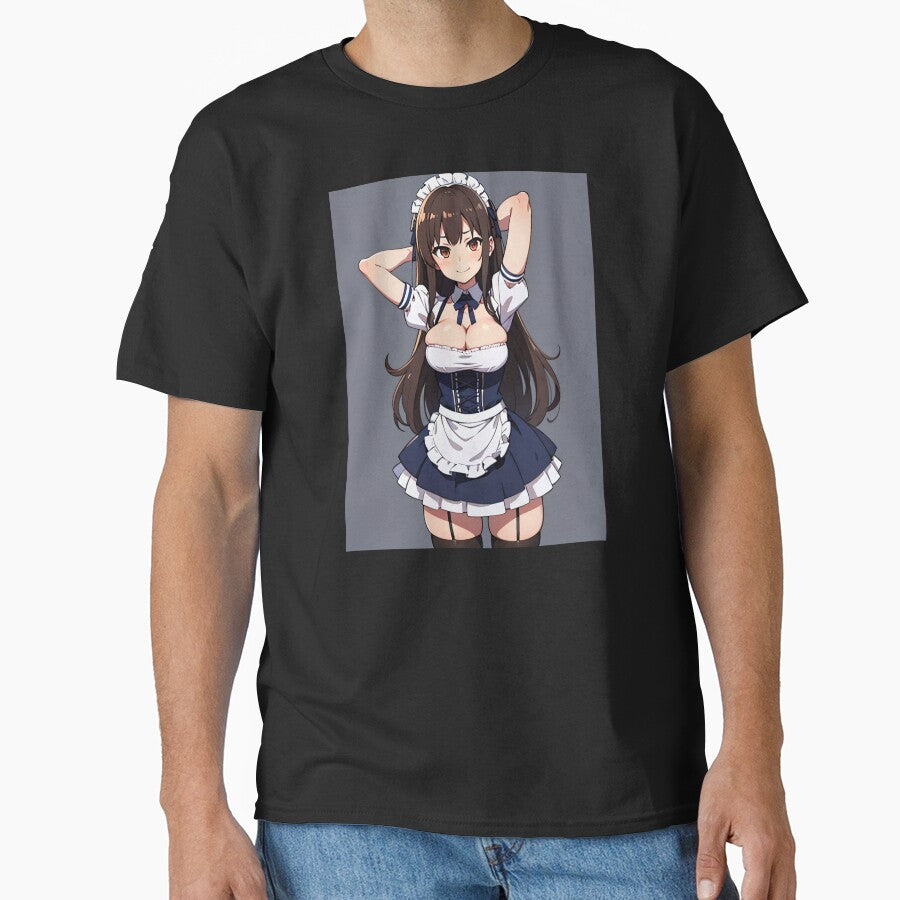 Classic Brown Hair Maid Waifu by EnchantedAnime T-Shirts, Hoodie, Sweatshirt | BlankRebels.com (Image 1)