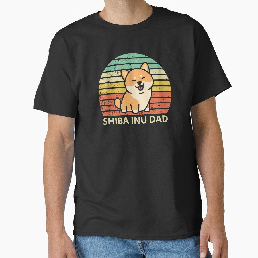 Shiba Inu Dad - for Men, Boys - Retro Vintage Style by EstelleStar T-Shirts, Hoodie, Sweatshirt | BlankRebels.com (Image 1)