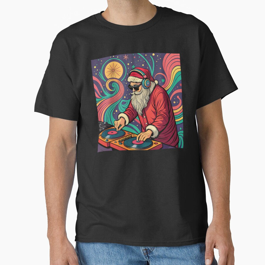 Christmas Party with DJ Santa by AhArtMe T-Shirts, Hoodie, Sweatshirt | BlankRebels.com (Image 1)