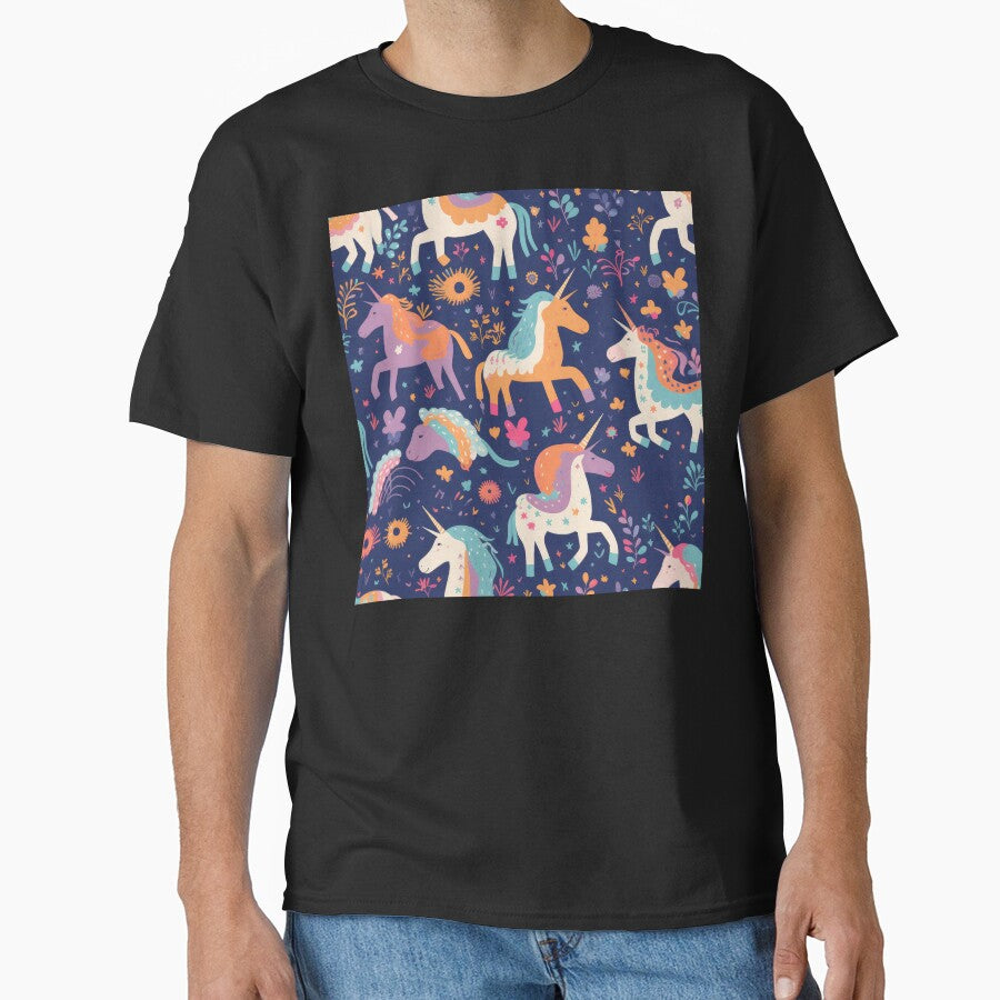 Whimsical Unicorn Pattern #2 by WildWho T-Shirts, Hoodie, Sweatshirt | BlankRebels.com (Image 1)