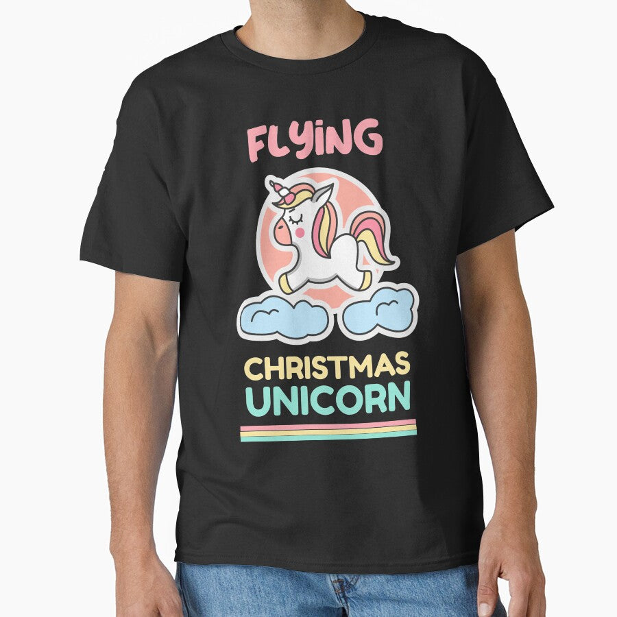 Flying Christmas Unicorn by AmberSiraj T-Shirts, Hoodie, Sweatshirt | BlankRebels.com (Image 1)