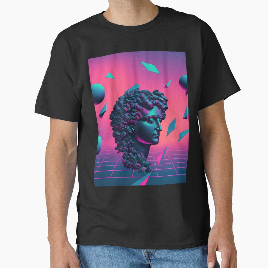 Geometric Dreamscape: A Vaporwave Tribute to Classical Beauty by Mullet Monkey T-Shirts, Hoodie, Sweatshirt (Image 1)