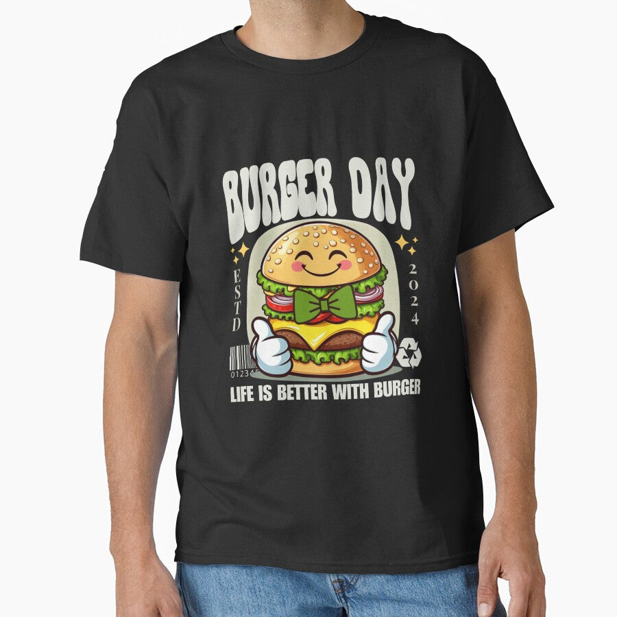 Burger day : life is better with burger by Peerless-Prime T-Shirts, Hoodie, Sweatshirt | BlankRebels.com (Image 1)