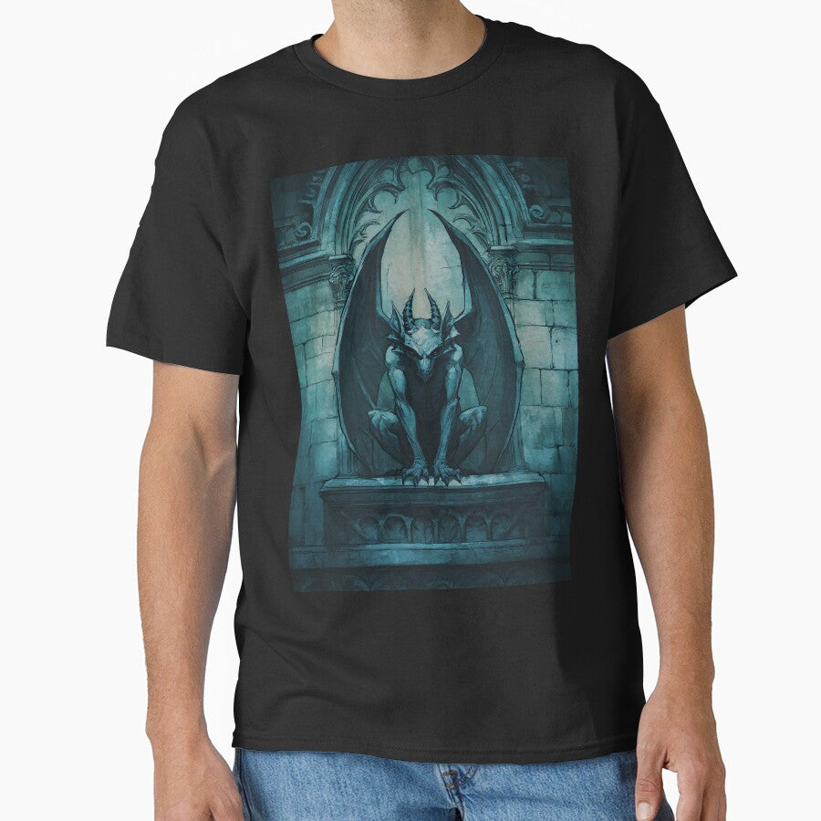 Vintage Dark Academia Gargoyle by bapupa T-Shirts, Hoodie, Sweatshirt | BlankRebels.com (Image 1)