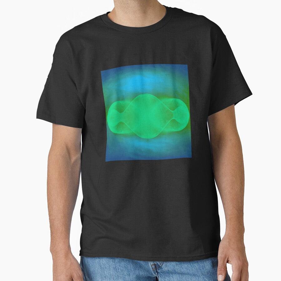 Abstract Green Structure – Top View Geometric Digital Art in Blue and Green by BnutPutterArts T-Shirts, Hoodie,... (Image 1)