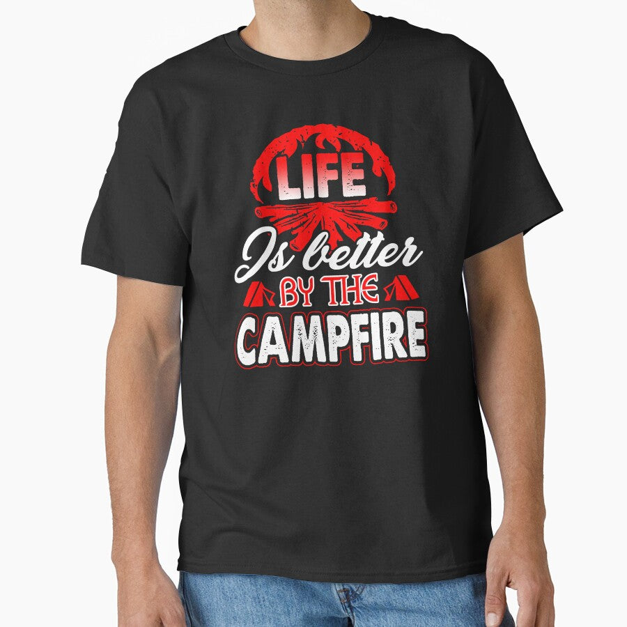 Camping Life Is Better By The Campfire by UnknownArtistt T-Shirts, Hoodie, Sweatshirt | BlankRebels.com (Image 1)