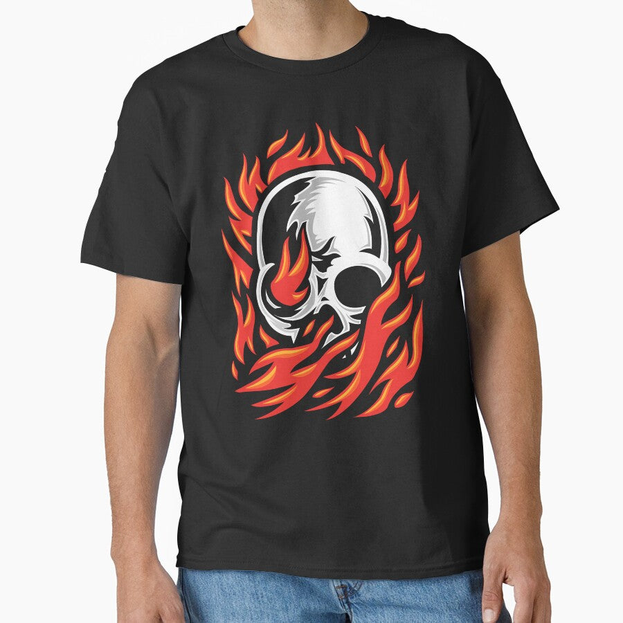 Fire Skull by barmalisiRTB T-Shirts, Hoodie, Sweatshirt | BlankRebels.com (Image 1)