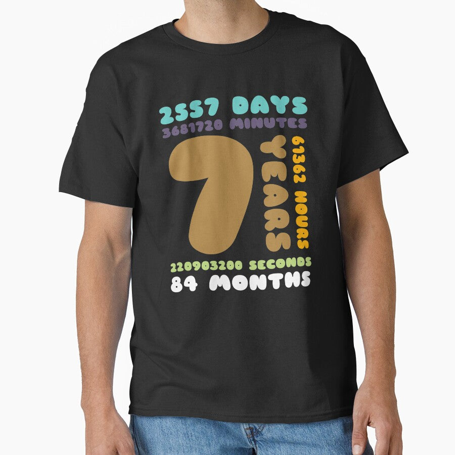 7 Years Birthday Gift Girl Boy Party by MooonTees T-Shirts, Hoodie, Sweatshirt | BlankRebels.com (Image 1)