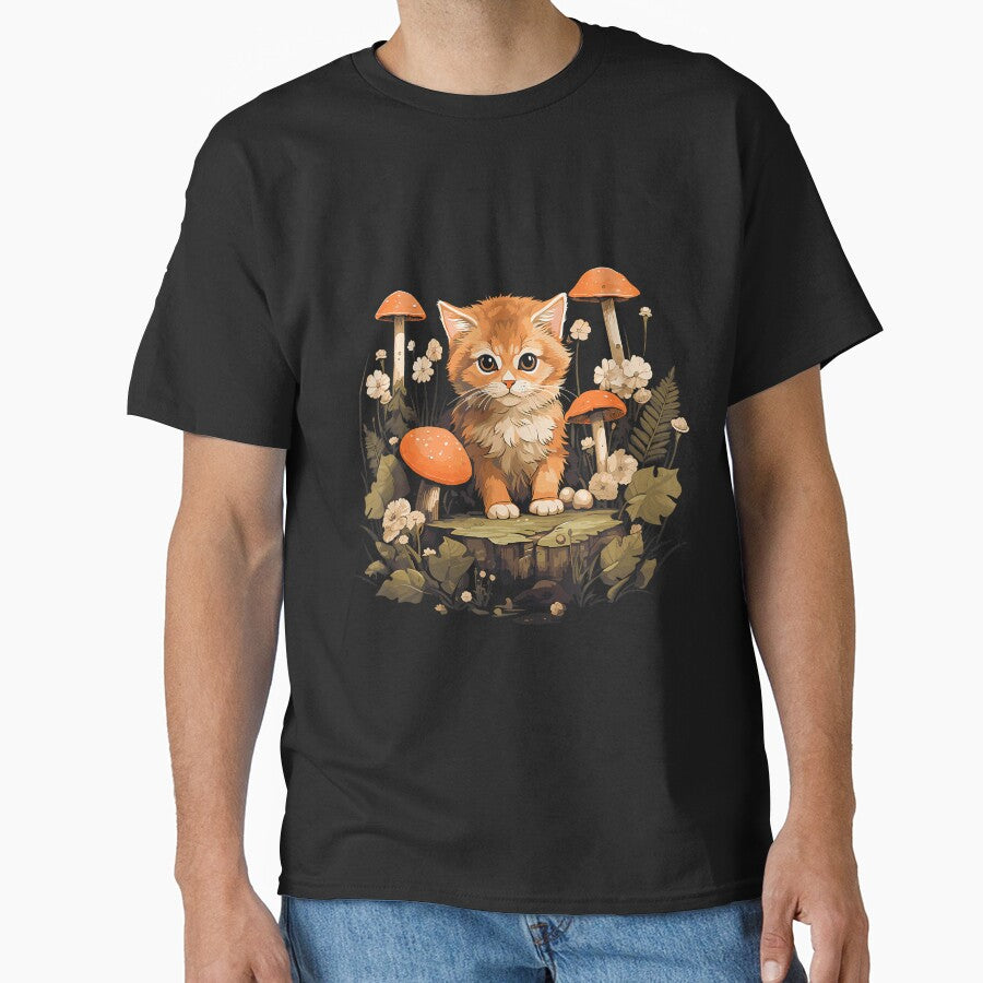 Cottagecore Cat Flower Aesthetic Mushroom For Women by markettathorn T-Shirts, Hoodie, Sweatshirt | BlankRebels.com (Image 1)