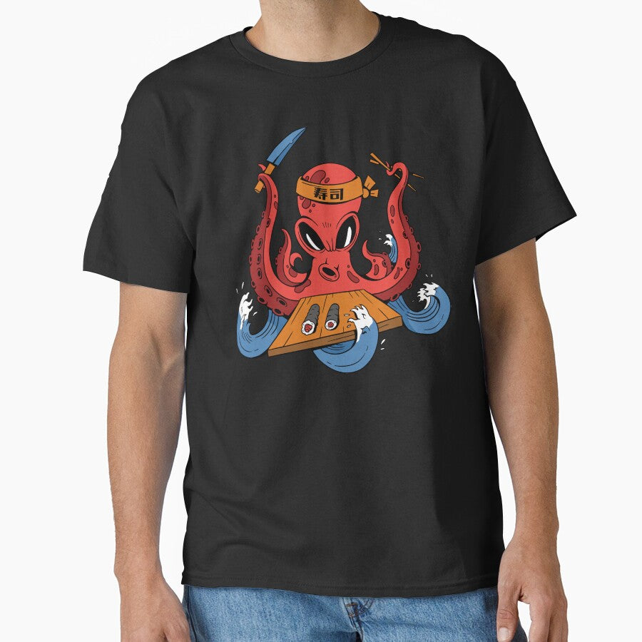 Octopus Sushi Chef by OnepixArt T-Shirts, Hoodie, Sweatshirt | BlankRebels.com (Image 1)