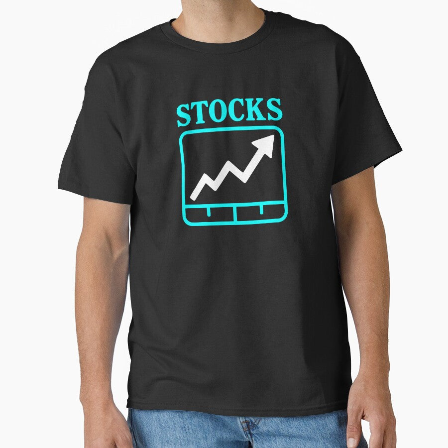 "Stocks" Funny Simple Bullish Chart Graphic Humor by LuveeTuffCo T-Shirts, Hoodie, Sweatshirt | BlankRebels.com (Image 1)